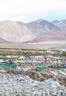 Camp at Pangong Tso